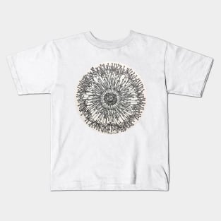 Black and White Flower Kids T-Shirt